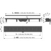 Душевой лоток Alcadrain с черной матовой решеткой (APZ10BLACK-550M)