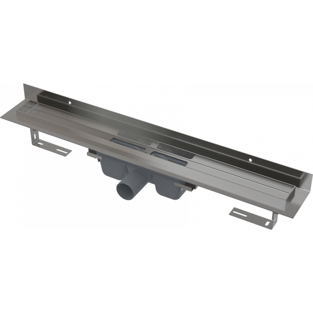 Водоотводящий желоб Alcaplast APZ16 Wall, для перфорированной решетки, с фиксированным воротником к стене, горизонтальный сток (APZ16-950)