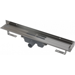Водоотводящий желоб Alcaplast APZ16 Wall, для перфорированной решетки, с фиксированным воротником к стене, горизонтальный сток (APZ16-950)