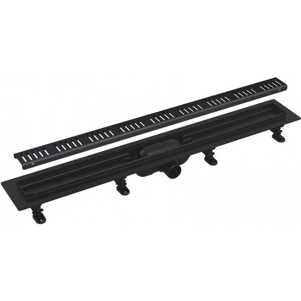 Душевой лоток Alcadrain Simple с черной матовой решеткой (APZ10BLACK-750M)