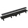 Душевой лоток Alcadrain Simple с черной матовой решеткой (APZ10BLACK-750M)