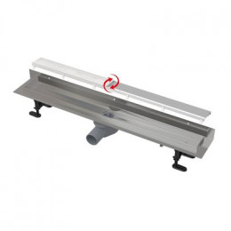 Душевой лоток Alcadrain Fit and Go Wall полый под плитку, с решеткой хром (APZ23-DOUBLE9-850)
