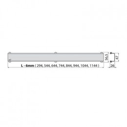 Решетка для душевого лотка Alcadrain хром глянцевый (DESIGN-550LN)