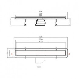 Душевой лоток Pestan Betto Net Line 550, блистер