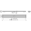 Душевой лоток Alcadrain APZ13 Modular из нержавеющей стали модулярный 850 мм (APZ13-850)