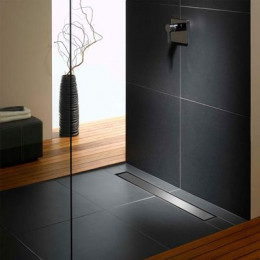 Душевой лоток AZARIO D50 Klasik 650 мм, боковой слив, пластиковый, решетка из нержавеющей стали (AZ-CH 650/50 K)