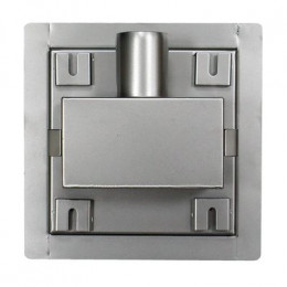 Трап для душа AZARIO 150х150 цельнометаллический, решетка "под плитку", горизонтальный выпуск (AZZ1TILE150)