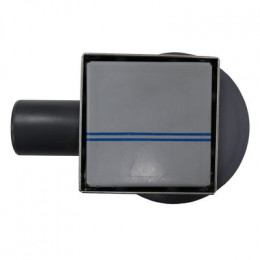 Душевой трап Loranto LIBRA 100x100 мм боковой сток, решетка из нержавеющей стали под плитку, гидрозатвор сухой (3065.0Y050K.10.1)