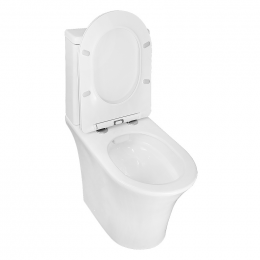 Унитаз-компакт Azario Vois 380х640х785 напольный, безободковый, в комплекте с быстросъемным сиденьем микролифт (AZ-1343В)