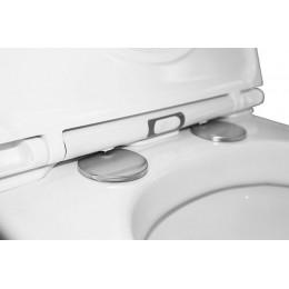 Унитаз импульсный Azario 360х570х375 подвесной, полукруглый, быстросъемное сиденье микролифт, монтажная рама в комплекте (AZ-102C)