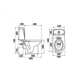 Унитаз-компакт Jika Vega напольный (8.2451.4.000.242.9)