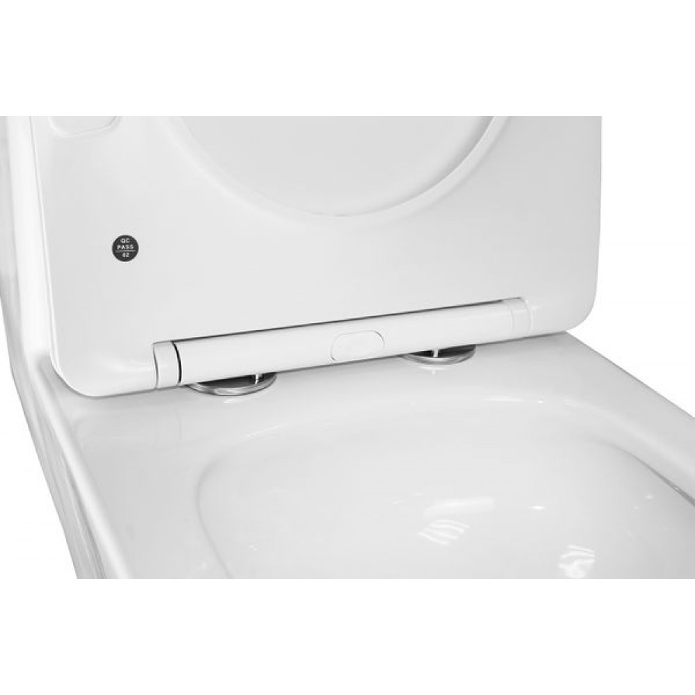 Унитаз-моноблок AZARIO Terni 670x350x760 слив "Торнадо", быстросъемное сиденье микролифт (AZ-8618T)