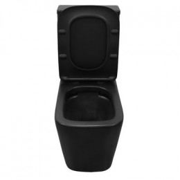 Унитаз-компакт Azario Black King 370х640х810 безободковый, с быстросъемным сиденьем микролифт, черный матовый (AZ-8303D)