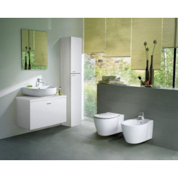 Унитаз подвесной CONNECT AQUABLADE, скрытый монтаж, без сидения и крышки, белый (E047901)