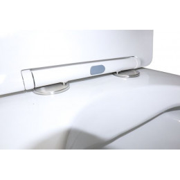 Унитаз-моноблок AZARIO MORANO 680x370х830 напольный, безободковый, в комплекте со смывным механизмом Geberit и сиденьем дюропласт микролифт (AZ-1001-G)