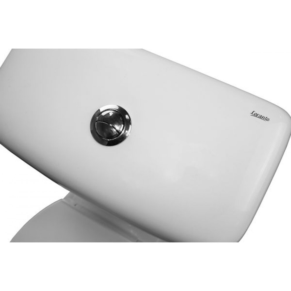 Унитаз напольный Loranto Lino 370х670х720 с сиденьем микролифт (soft close) полипропилен, белый (CS-CT8812)