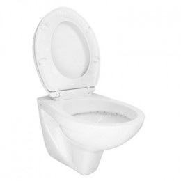 Унитаз подвесной Creo Ceramique PROJECT 355х490х375 в комплекте с быстросъемным сиденьем микролифт (PR1100N)