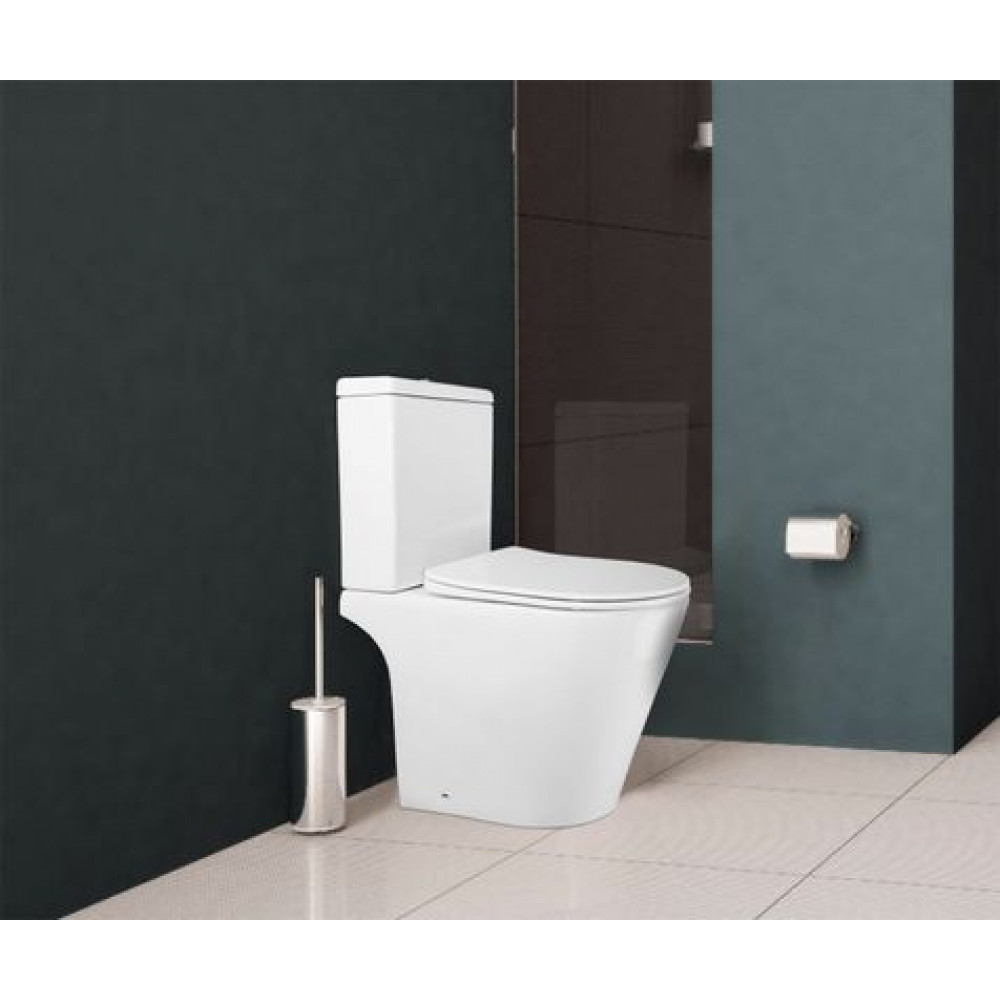 Унитаз-компакт Azario Flin 365х590х790 напольный, безободковый с быстросъемным сиденьем микролифт (AZ-1363C)