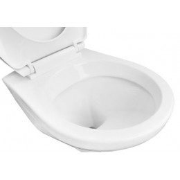 Унитаз подвесной Creo Ceramique PROJECT 355х490х375 в комплекте с быстросъемным сиденьем микролифт (PR1100N)