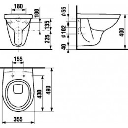 Унитаз подвесной Jika Lyra Compact, без сиденья, белый (8.2137.2.000.000.1)