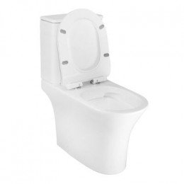 Унитаз-компакт Azario FRENTO 340x650х770 безободковый, в комплекте с бачком и сиденьем микролифт (AZ-2311)