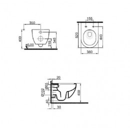Унитаз подвесной Kale ZERO 2,0 безободковый, в комплекте с сиденьем микролифт