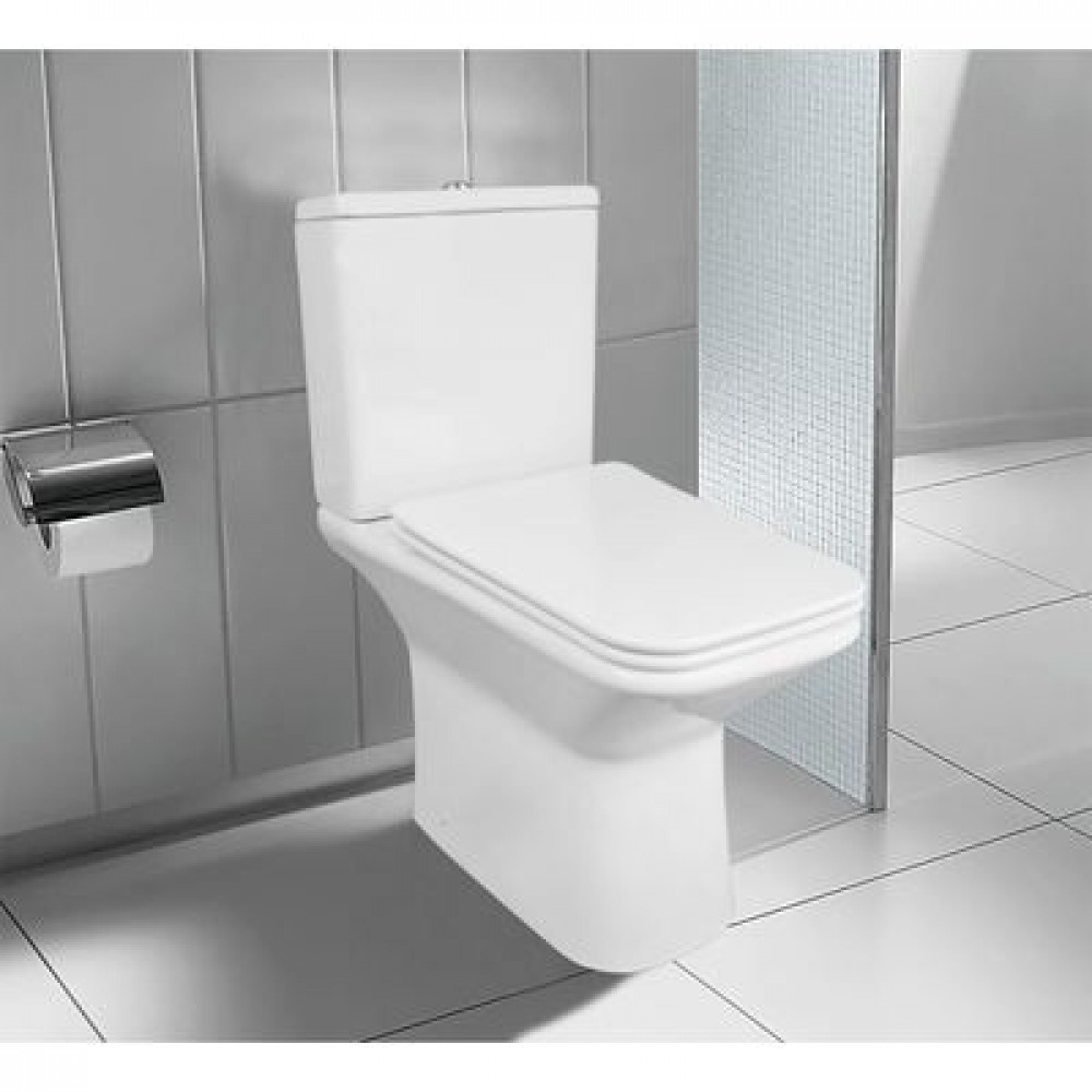 Унитаз-компакт Azario Formal 370х315х790 напольный, безободковый, в комплекте с бачком и сиденьем микролифт (AZ-1353B)