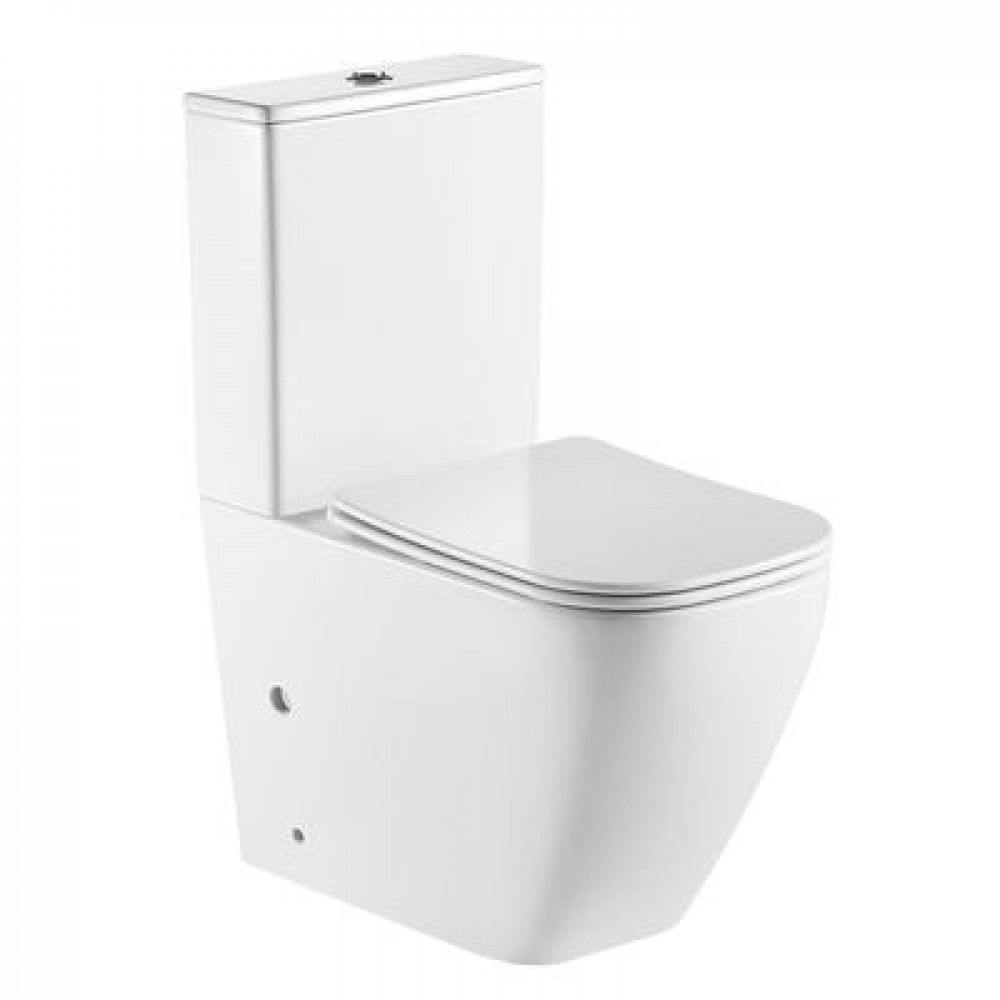 Унитаз-компакт Azario LEVANTO 620x380x830 напольный, безободковый в комплекте с бачком и сиденьем микролифт (AZ-1228A)
