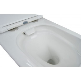 Унитаз-компакт Azario Candy 370х620х780 напольный, безободковый, в комплекте с бачком и сиденьем микролифт (AZ-1503B)