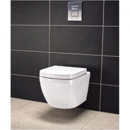Подвесной унитаз, GROHE Euro Ceramic,белый 39206000 + сиденье 39330002 49 см 