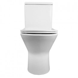 Унитаз-компакт Azario Fretta new 370х615х790 напольный, безободковый в комплекте с бачком и сиденьем полипропилен, микролифт (AZ-1223B)