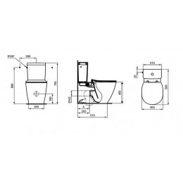 Чаша напольного унитаза Ideal Standard Connect без бачка и сиденья (E039701)