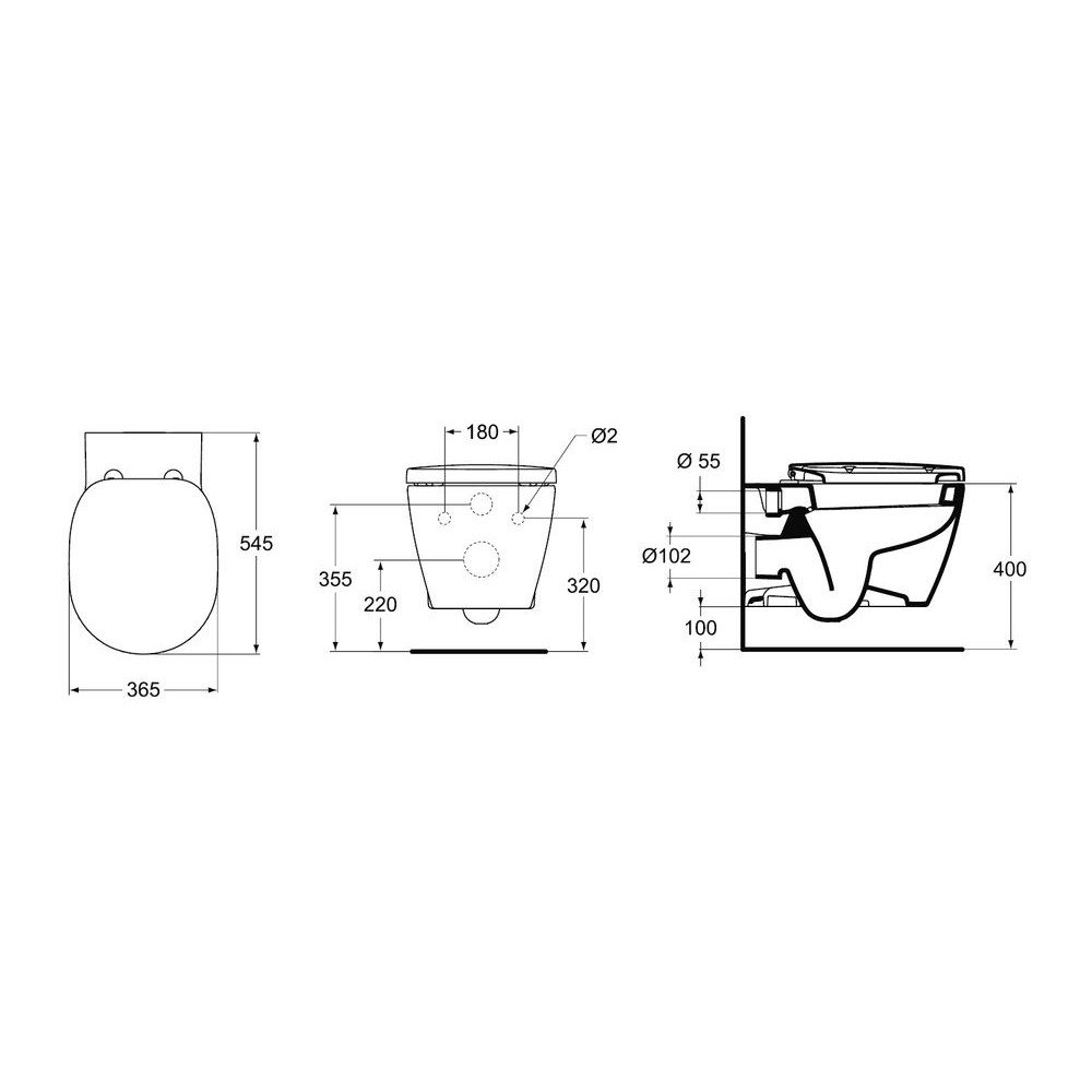 Унитаз подвесной Ideal Standard CONNECT с сиденьем микролифт (W941102)