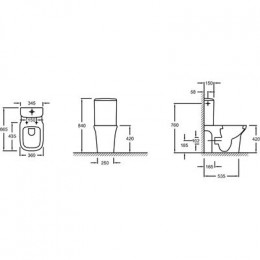 Чаша напольного унитаза Jacob Delafon Vox белый (UJN102-00)