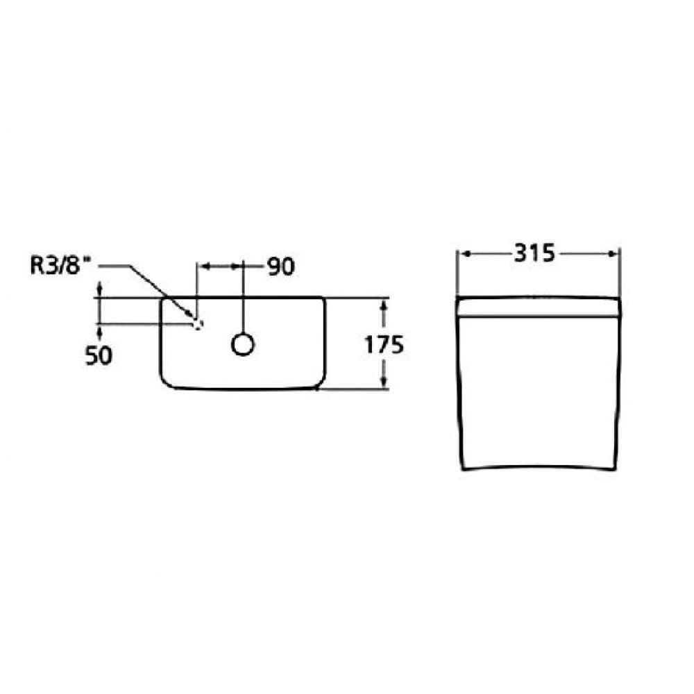 Бачок для унитаза Ideal Standard CONNECT CUBE нижняя подводка (E797001)