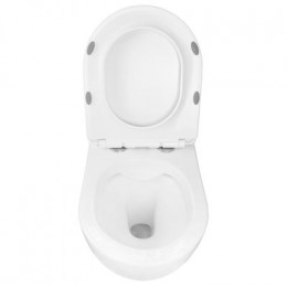 Унитаз подвесной Azario Fatto 360х480х350 безободковый, c быстросъемным сиденьем микролифт (AZ-1049WS)