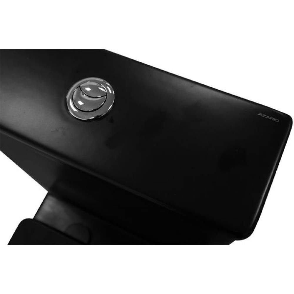 Унитаз-компакт Azario Black Queen 370х605х800 безободковый, с быстросъемным сиденьем микролифт, черный матовый (AZ-8380)