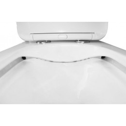 Унитаз-моноблок Azario Lodi 350х665х750 напольный, безободковый, горизонтальный слив, сиденье дюропласт микролифт (AZ-8617)