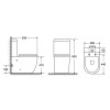 Унитаз-компакт Azario CORSA 630x380x830 напольный, безободковый с бачком и сиденьем микролифт (AZ-2062S)