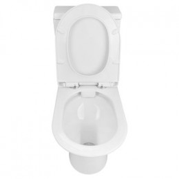 Унитаз-компакт Azario Fretta new 370х615х790 напольный, безободковый в комплекте с бачком и сиденьем полипропилен, микролифт (AZ-1223B)