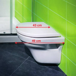 Унитаз подвесной укороченный TIGO COMPACT , 490 мм