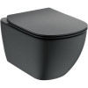 Унитаз подвесной  Ideal Standard Tesi без сиденья, черный матовый (T0079V3)