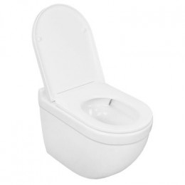 Унитаз подвесной Azario Fora 520х360х410 безободковый, смыв "Торнадо", в комплекте быстросьемным с сиденьем микролифт (AZ-0017-UQ1)