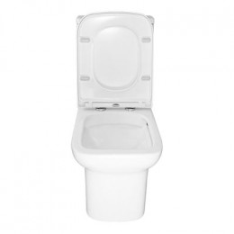 Унитаз-компакт Azario Alba 380х620х805 напольный, безободковый, в комплекте с арматурой GEBERIT, сиденье микролифт (AZ-8323 GB)