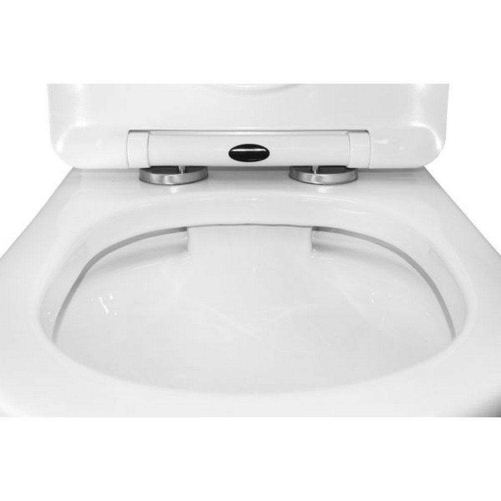 Унитаз-компакт AZARIO Ambra 645x370x815 напольный, безободковый, в комплекте сиденьем микролифт (AZ-848)