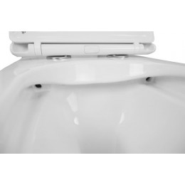 Унитаз подвесной Azario MONEO 530х365х370 безободковый, в комплекте с быстросъемным сидением микролифт (AZ-0062)