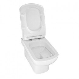 Унитаз подвесной Creo Ceramique Tours с сиденьем микролифт, белый (TO1100N+TO1001N)