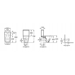 Низ к унитазу Roca GAP горизонтальный выпуск (7.3424.7.700.0)