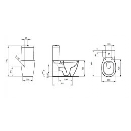Чаша напольного унитаза Ideal Standard Connect (E803701)