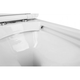 Унитаз-компакт Creo Ceramique TOURS 370х700х790 напольный, с тонкой крышкой и быстросъемным сиденьем микролифт (TO1003N+TO1002RS)